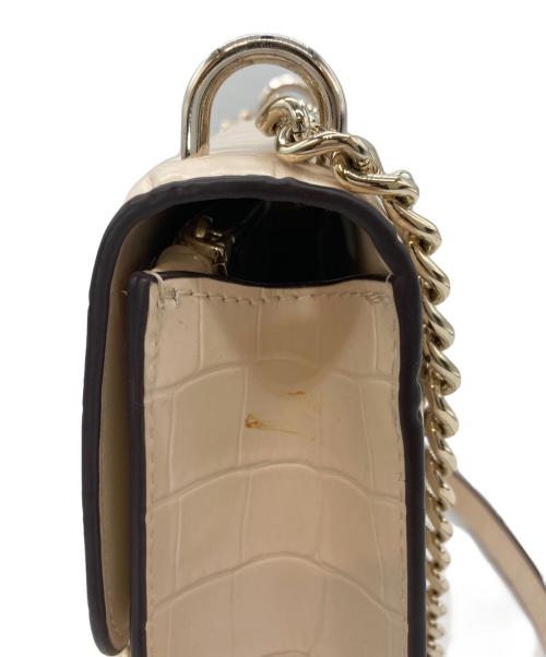 Kate Spade（ケイトスペード）Kate Spade (ケイトスペード) クロコエンボスチェーンショルダーバッグ ピンク サイズ:下記参照の古着・服飾アイテム