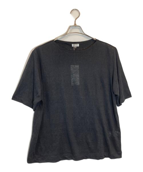 MAATEE&SONS（マーティーアンドサンズ）MAATEE&SONS (マーティーアンドサンズ) LINEN S/SLEEVE BOAT TEE ブラック サイズ:SIZE 1の古着・服飾アイテム