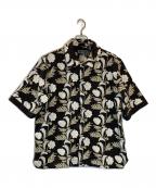 KITHキス）の古着「Embroidered Floral Woodpoint Shirt」｜ブラウン