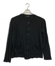 s'yte（サイト）の古着「BLENDED YARN CARDIGAN WITH OUTSEAM DESIGN」｜ブラック