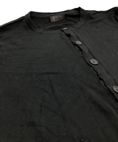 s'yte（サイト）s'yte (サイト) BLENDED YARN CARDIGAN WITH OUTSEAM DESIGN ブラック サイズ:SIZE 34の古着・服飾アイテム