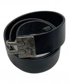 STONE ISLANDストーンアイランド）の古着「レザーベルト」｜ブラック