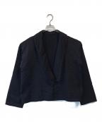 HaaT ISSEY MIYAKEハート イッセイ ミヤケ）の古着「絞り加工ギザギザカッティングジャケット」｜ブラック