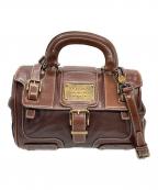 DOLCE & GABBANAドルチェ＆ガッバーナ）の古着「レザー2WAYバッグ」｜ブラウン