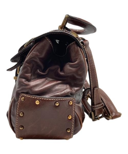 DOLCE & GABBANA（ドルチェ＆ガッバーナ）DOLCE & GABBANA (ドルチェ＆ガッバーナ) レザー2WAYバッグ ブラウンの古着・服飾アイテム