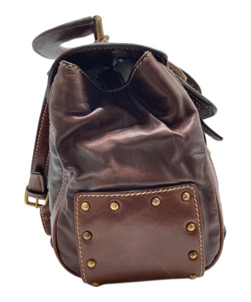 DOLCE & GABBANA（ドルチェ＆ガッバーナ）DOLCE & GABBANA (ドルチェ＆ガッバーナ) レザー2WAYバッグ ブラウンの古着・服飾アイテム