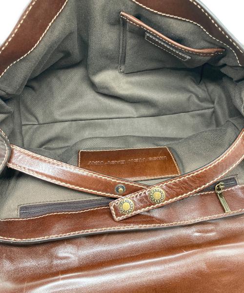 DOLCE & GABBANA（ドルチェ＆ガッバーナ）DOLCE & GABBANA (ドルチェ＆ガッバーナ) レザー2WAYバッグ ブラウンの古着・服飾アイテム