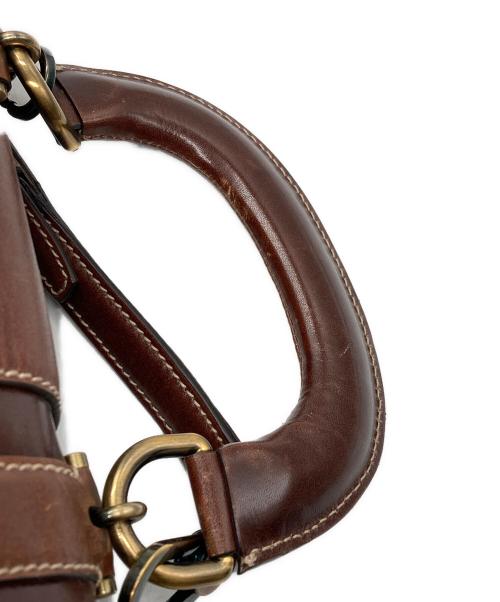 DOLCE & GABBANA（ドルチェ＆ガッバーナ）DOLCE & GABBANA (ドルチェ＆ガッバーナ) レザー2WAYバッグ ブラウンの古着・服飾アイテム