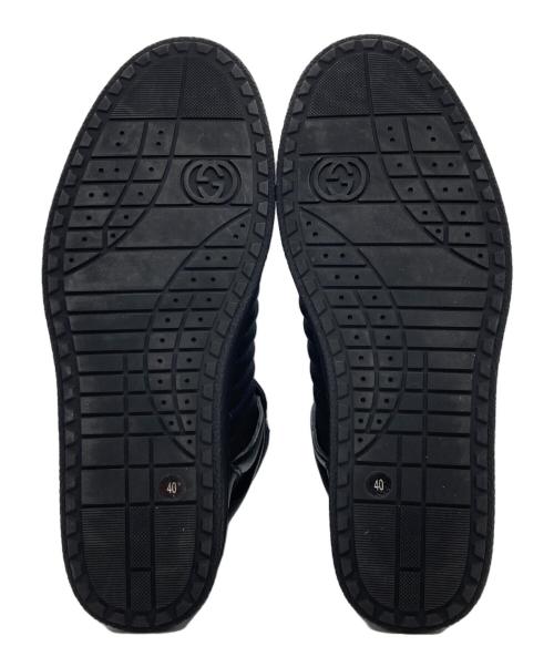 GUCCI（グッチ）GUCCI (グッチ) Hudson Hysteria Padded ハイカットスニーカー ブラック サイズ:40の古着・服飾アイテム