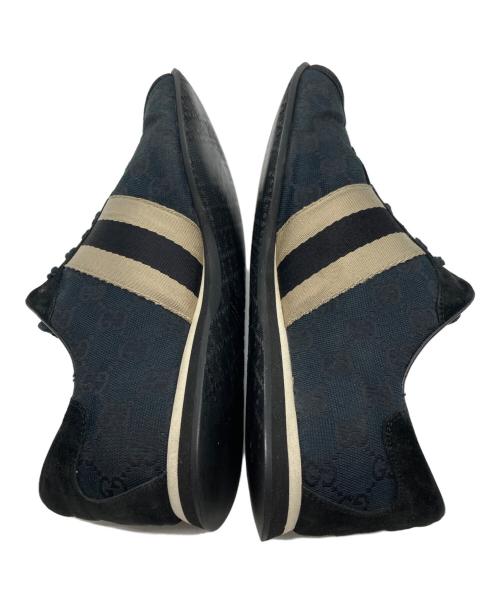 GUCCI（グッチ）GUCCI (グッチ) ローカットスニーカー ネイビー サイズ:6 1/2の古着・服飾アイテム