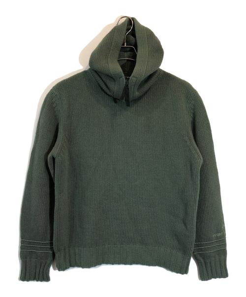 STONE ISLAND（ストーンアイランド）STONE ISLAND (ストーンアイランド) 袖ロゴニットパーカー グリーン サイズ:SIZE Mの古着・服飾アイテム