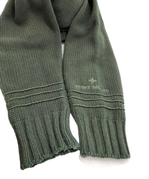 STONE ISLAND（ストーンアイランド）STONE ISLAND (ストーンアイランド) 袖ロゴニットパーカー グリーン サイズ:SIZE Mの古着・服飾アイテム