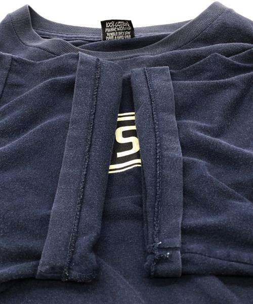 stussy（ステューシー）stussy (ステューシー) プリントTシャツ ネイビー サイズ:Lの古着・服飾アイテム