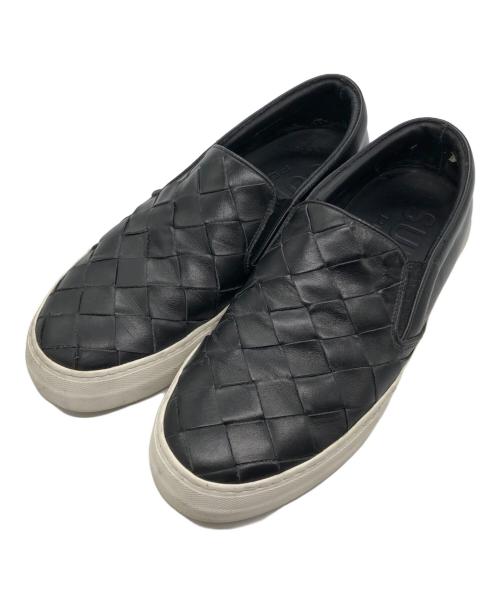 SUNNY PELLICO（サニーペリコー）SUNNY PELLICO (サニーペリコー) 編み込みレザースリッポン ブラック サイズ:SIZE 39の古着・服飾アイテム