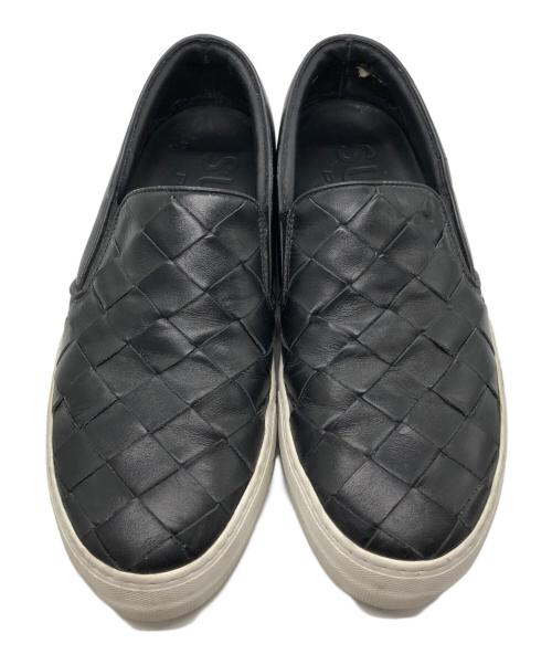 SUNNY PELLICO（サニーペリコー）SUNNY PELLICO (サニーペリコー) 編み込みレザースリッポン ブラック サイズ:SIZE 39の古着・服飾アイテム