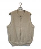 crepusculeクレプスキュール）の古着「Moss Stitch Zip Vest」｜ベージュ