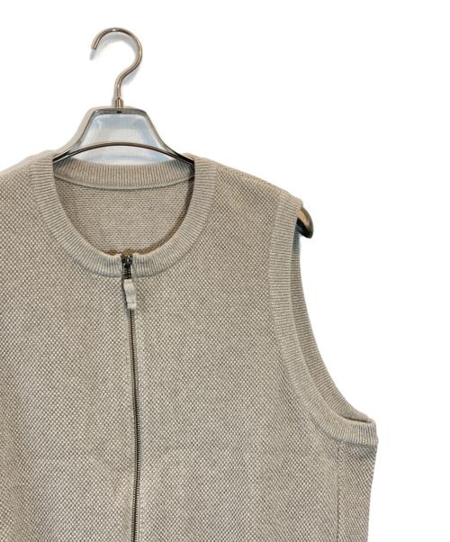 crepuscule（クレプスキュール）crepuscule (クレプスキュール) Moss Stitch Zip Vest ベージュ サイズ:SIZE 1の古着・服飾アイテム