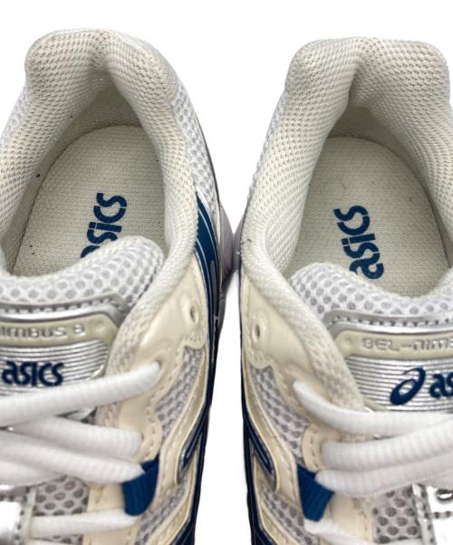 asics（アシックス）asics (アシックス) GEL-NIMBUS9 ネイビー×ベージュ サイズ:25.5ｃｍの古着・服飾アイテム