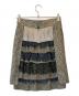 sacai (サカイ) ツイードチュールフリルスカート ブラウン サイズ:2：8000円