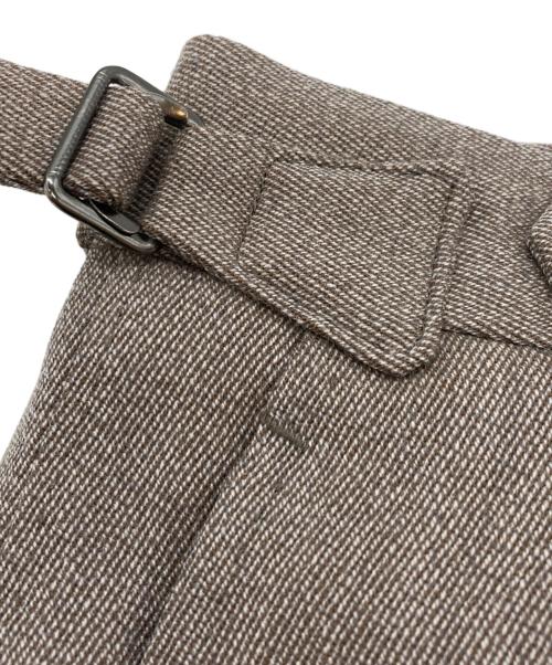 IGARASHI TROUSERS（イガラシ トラウザーズ）IGARASHI TROUSERS (イガラシ トラウザーズ) ウールタックスラックス ブラウン サイズ:表記なしの古着・服飾アイテム
