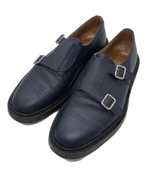 Tricker's（トリッカーズ）Tricker's (トリッカーズ) URBAN RESEARCH (アーバンリサーチ) ダブルモンクストラップシューズ ネイビー サイズ:7 1/2の古着・服飾アイテム