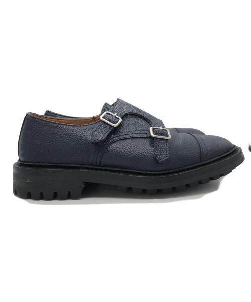 Tricker's（トリッカーズ）Tricker's (トリッカーズ) URBAN RESEARCH (アーバンリサーチ) ダブルモンクストラップシューズ ネイビー サイズ:7 1/2の古着・服飾アイテム