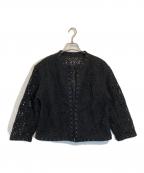 BALLSEYボールジィ）の古着「サークルモチーフエンブロイダリー クルーネックジャケット」｜ブラック