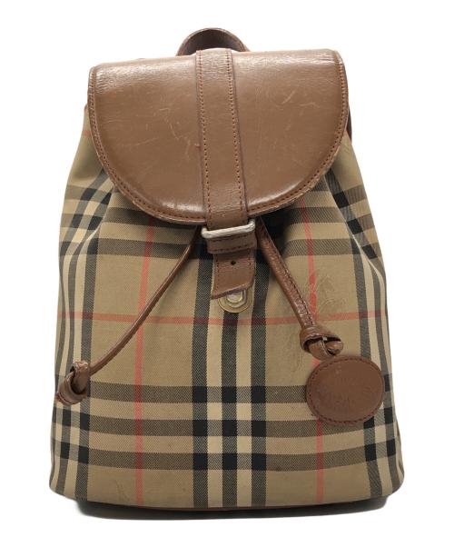 Burberry's（バーバリー）Burberry's (バーバリーズ) ノバチェックミニリュック ブラウンの古着・服飾アイテム