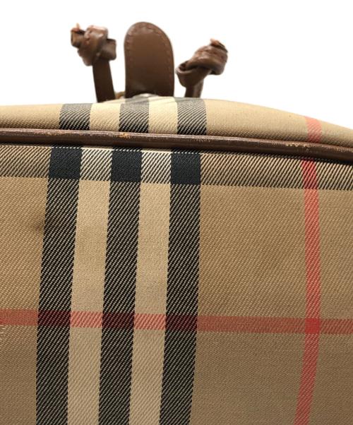 Burberry's（バーバリー）Burberry's (バーバリーズ) ノバチェックミニリュック ブラウンの古着・服飾アイテム