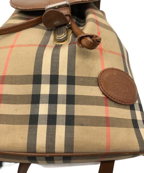 Burberry's（バーバリー）Burberry's (バーバリーズ) ノバチェックミニリュック ブラウンの古着・服飾アイテム