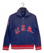 POLO RALPH LAURENポロ・ラルフローレン）の古着「ハーフジップスウェット」｜ネイビー