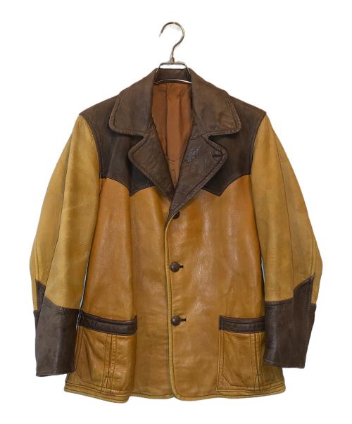 USED（ユーズド）USED (ユーズド) ウエスタンレザージャケット ブラウン サイズ:下記参照の古着・服飾アイテム