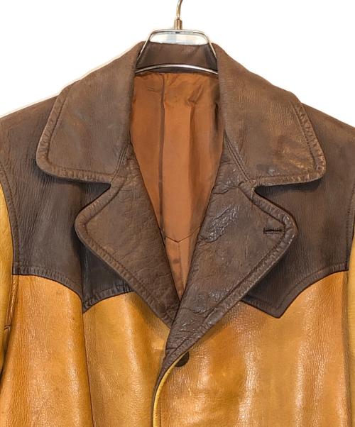 USED（ユーズド）USED (ユーズド) ウエスタンレザージャケット ブラウン サイズ:下記参照の古着・服飾アイテム