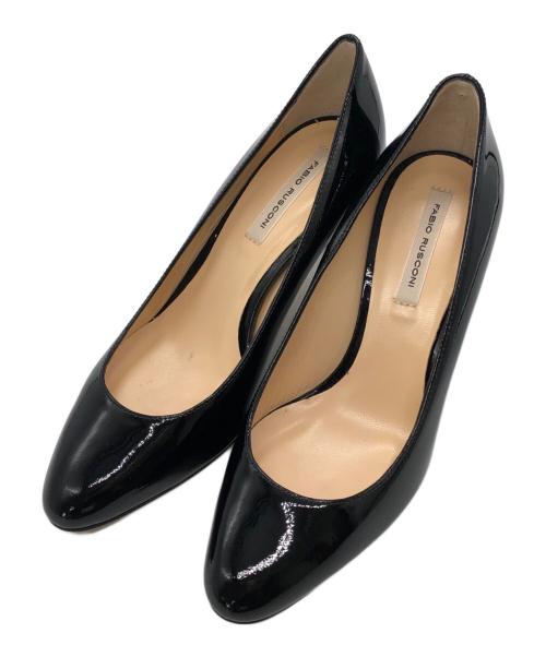 FABIO RUSCONI（ファビオルスコーニ）FABIO RUSCONI (ファビオルスコーニ) エナメルパンプス ブラック サイズ:34 1/2の古着・服飾アイテム