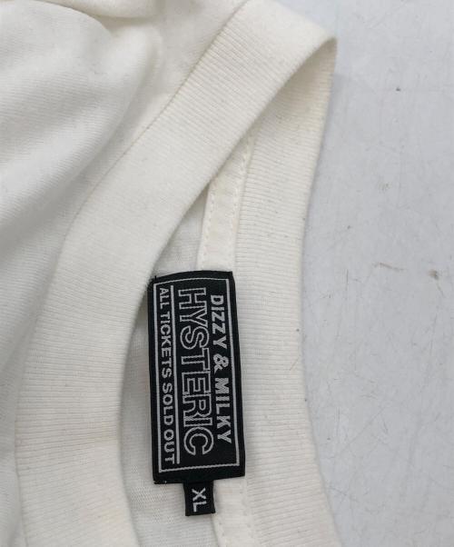 Hysteric Glamour（ヒステリックグラマー）Hysteric Glamour (ヒステリックグラマー) HIGH VOLTAGE Tシャツ ホワイト×ブルー サイズ:SIZE XLの古着・服飾アイテム