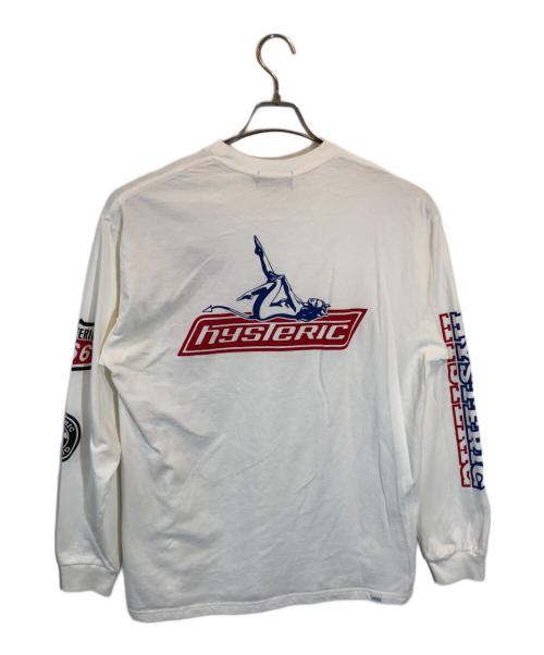 Hysteric Glamour（ヒステリックグラマー）Hysteric Glamour (ヒステリックグラマー) MOTOR CITY FEVER Tシャツ ホワイト サイズ:SIZE Lの古着・服飾アイテム