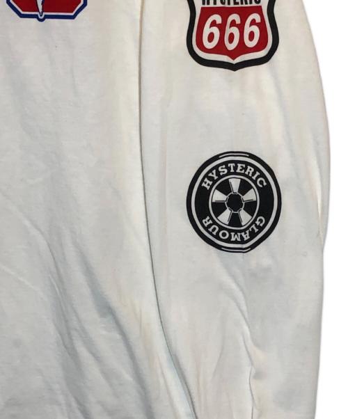 Hysteric Glamour（ヒステリックグラマー）Hysteric Glamour (ヒステリックグラマー) MOTOR CITY FEVER Tシャツ ホワイト サイズ:SIZE Lの古着・服飾アイテム