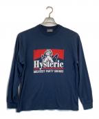 Hysteric Glamourヒステリックグラマー）の古着「GREATEST PARTY SOUNDS カットソー」｜ネイビー