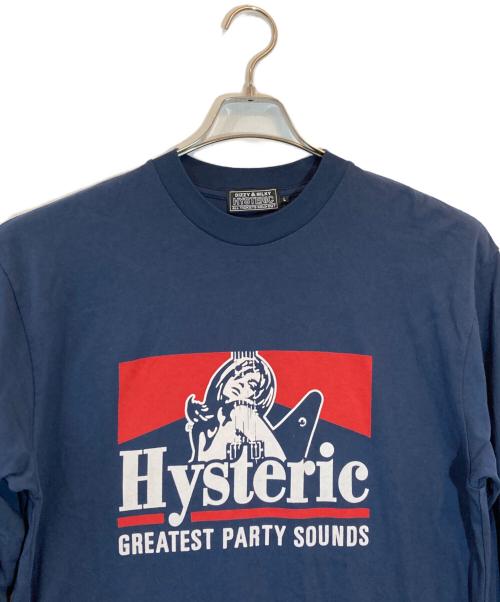 Hysteric Glamour（ヒステリックグラマー）Hysteric Glamour (ヒステリックグラマー) GREATEST PARTY SOUNDS カットソー ネイビー サイズ:SIZE Lの古着・服飾アイテム