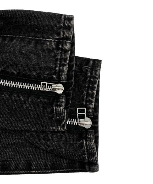 JOHN LAWRENCE SULLIVAN（ジョン ローレンス サリバン）JOHN LAWRENCE SULLIVAN (ジョン ローレンス サリバン) BLEACHED DENIM ZIPPED PANTS ブラック サイズ:SIZE 44の古着・服飾アイテム