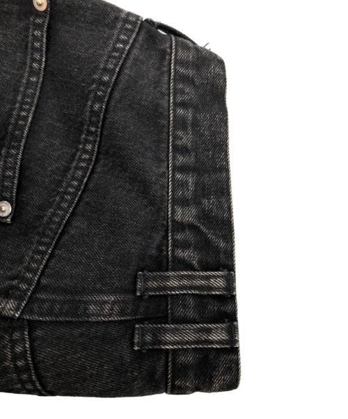 JOHN LAWRENCE SULLIVAN（ジョン ローレンス サリバン）JOHN LAWRENCE SULLIVAN (ジョン ローレンス サリバン) BLEACHED DENIM ZIPPED PANTS ブラック サイズ:SIZE 44の古着・服飾アイテム