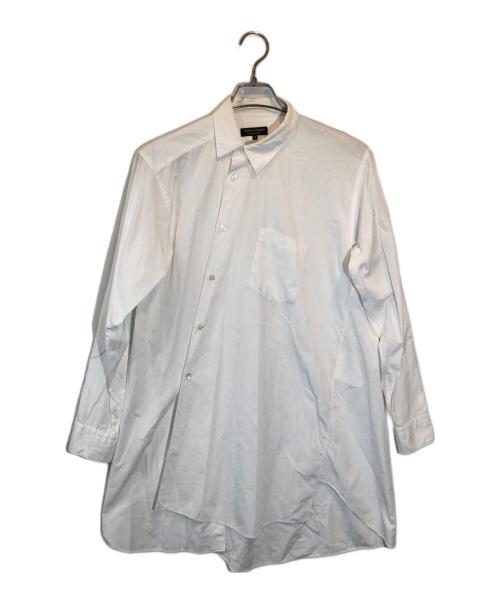 COMME des GARCONS HOMME PLUS（コムデギャルソンオムプリュス）COMME des GARCONS HOMME PLUS (コムデギャルソンオムプリュス) 捻れ変形ロングシャツ ホワイト サイズ:SIZE XSの古着・服飾アイテム