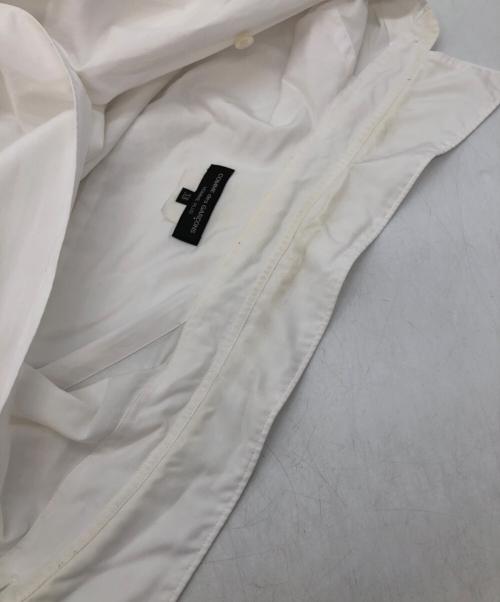 COMME des GARCONS HOMME PLUS（コムデギャルソンオムプリュス）COMME des GARCONS HOMME PLUS (コムデギャルソンオムプリュス) 捻れ変形ロングシャツ ホワイト サイズ:SIZE XSの古着・服飾アイテム