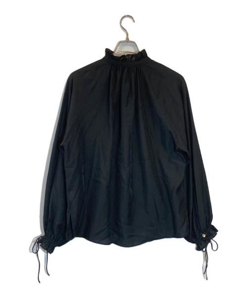 Spick and Span（スピック＆スパン）Spick and Span (スピックアンドスパン) ハイブリットフリルリボンブラウス ブラック サイズ:下記参照の古着・服飾アイテム