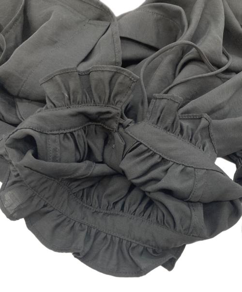 Spick and Span（スピック＆スパン）Spick and Span (スピックアンドスパン) ハイブリットフリルリボンブラウス ブラック サイズ:下記参照の古着・服飾アイテム