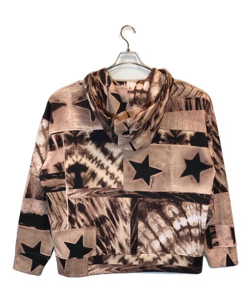 JUST CAVALLI（ジャストカヴァリ）JUST CAVALLI (ジャストカヴァリ) 総柄パーカー ピンク サイズ:Lの古着・服飾アイテム