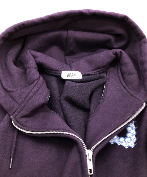 Araki（アラキ）ARAKI (アラキ) ジップパーカー パープル サイズ:下記参照の古着・服飾アイテム