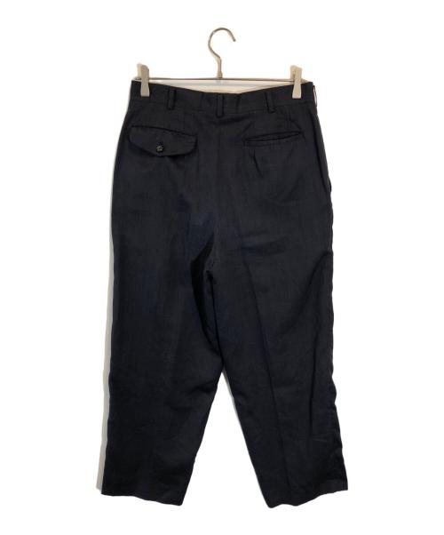 COMME des GARCONS HOMME（コムデギャルソン オム）COMME des GARCONS HOMME (コムデギャルソン オム) リネン混ウールタックスラックスパンツ ブラック サイズ:SIZE Mの古着・服飾アイテム