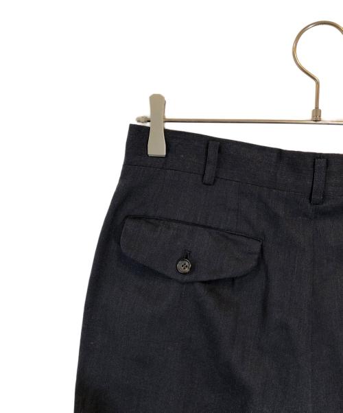 COMME des GARCONS HOMME（コムデギャルソン オム）COMME des GARCONS HOMME (コムデギャルソン オム) リネン混ウールタックスラックスパンツ ブラック サイズ:SIZE Mの古着・服飾アイテム