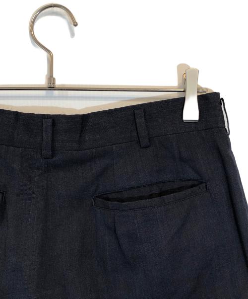 COMME des GARCONS HOMME（コムデギャルソン オム）COMME des GARCONS HOMME (コムデギャルソン オム) リネン混ウールタックスラックスパンツ ブラック サイズ:SIZE Mの古着・服飾アイテム